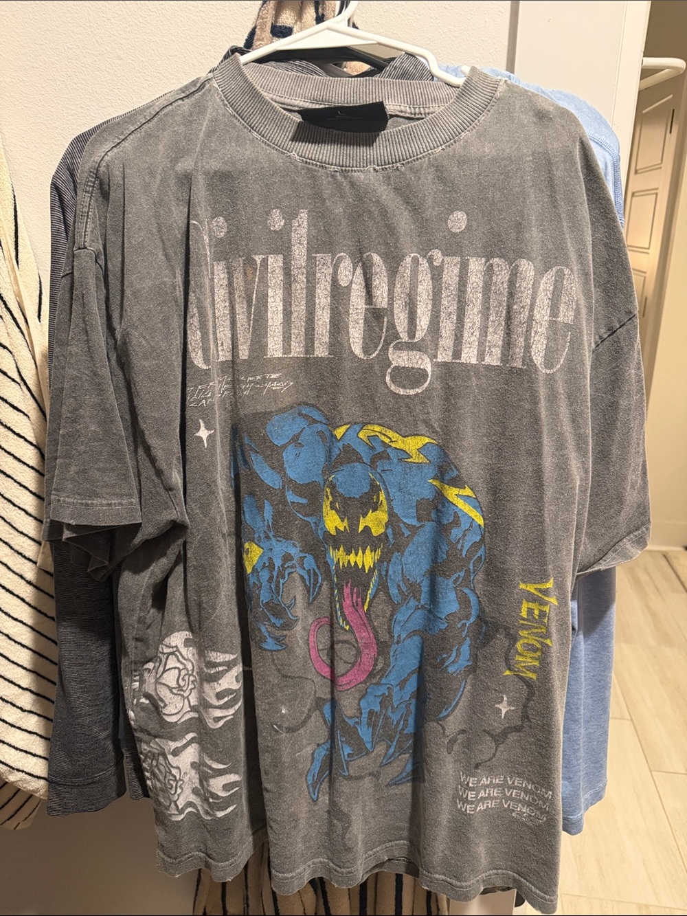 Civil Regime Venom Graphic Tee in Charcoal